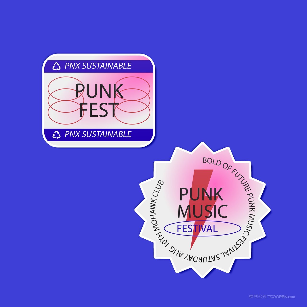 塑料袋贴纸样机素材