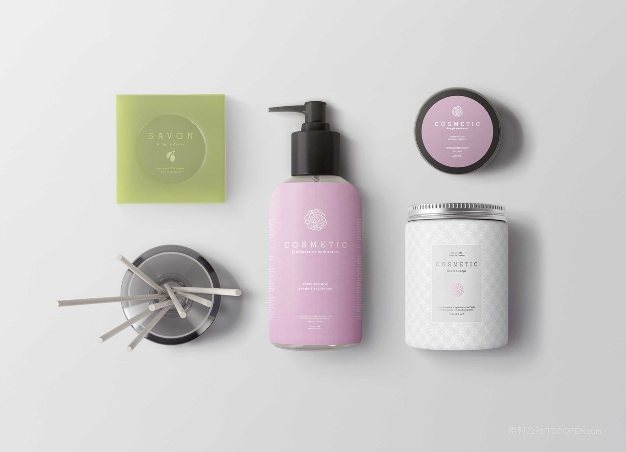 护肤品套装场景样机