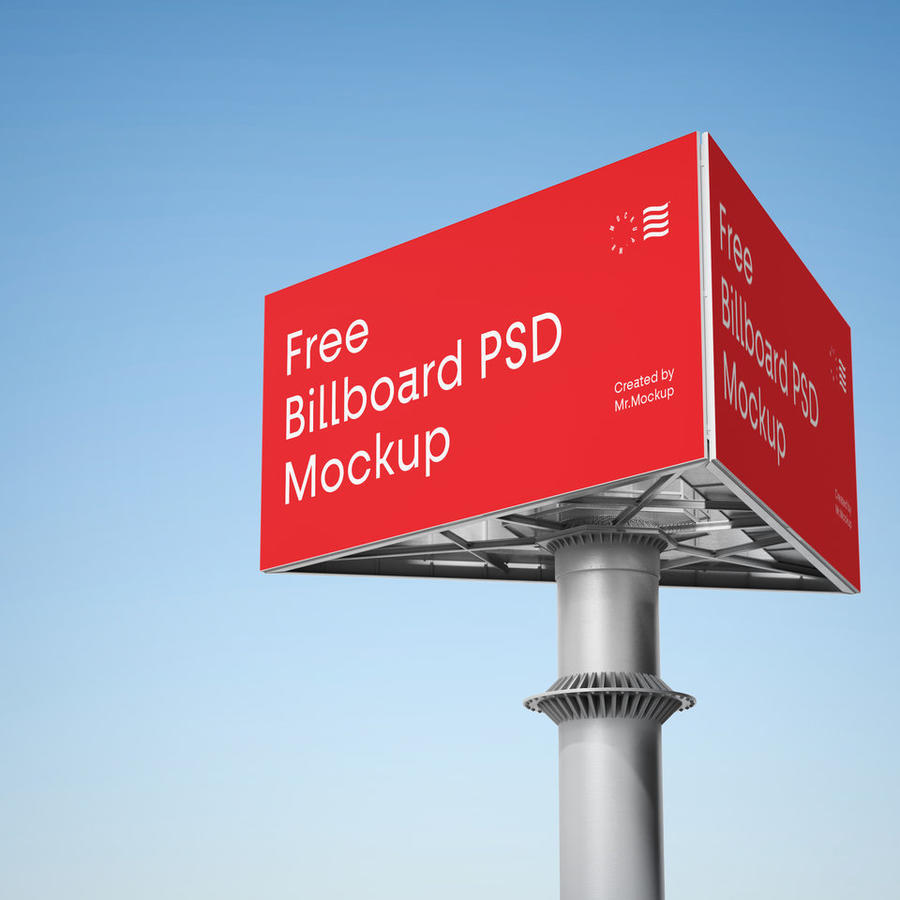 户外高炮户外广告牌PSD样机