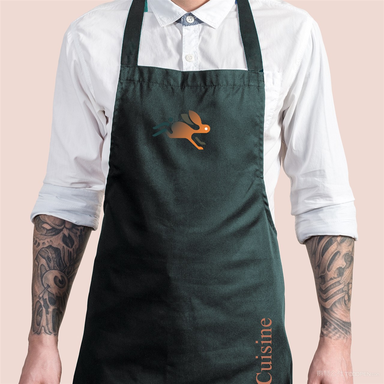 餐厅VI围裙贴图样机