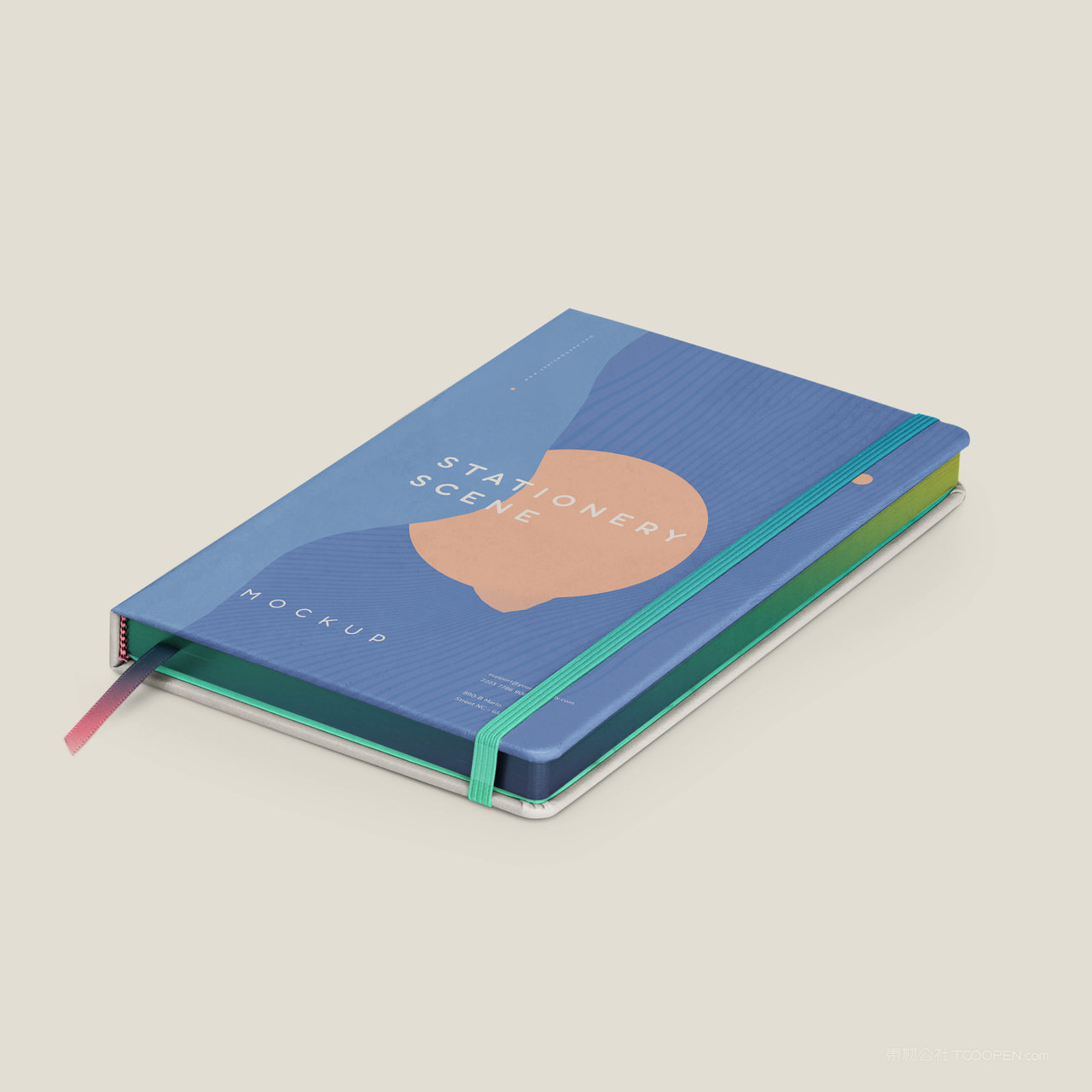 画册本子书籍封面贴图样机