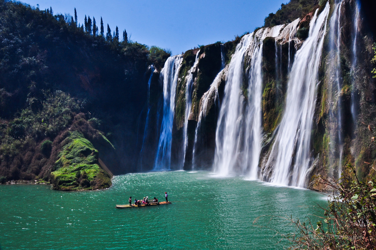 罗平九龙瀑风景画图片