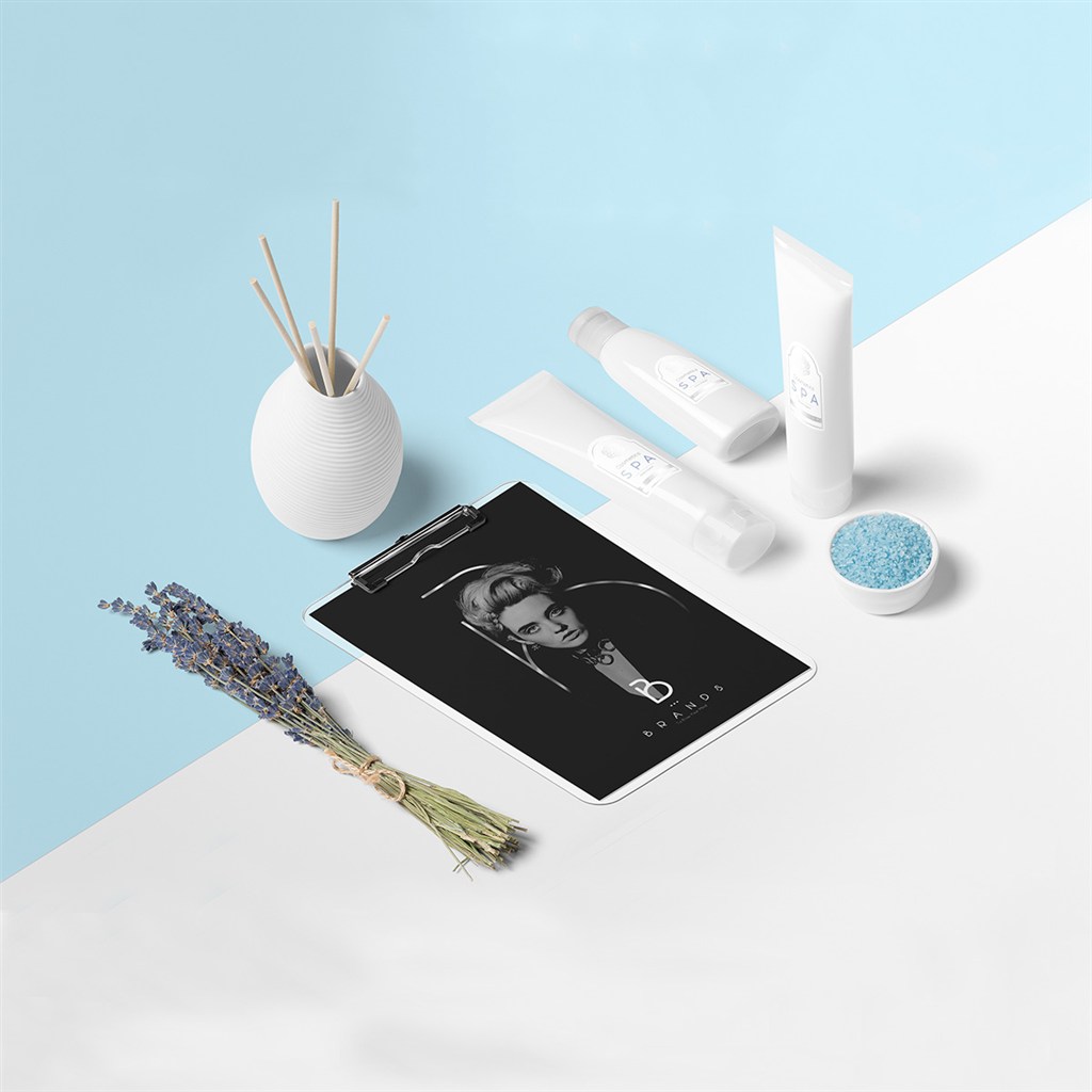 高档酒店品牌护肤洗漱用品香薰vi样机模板