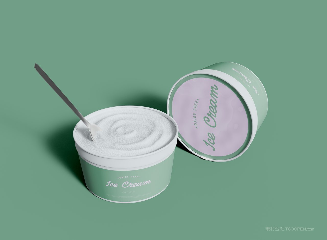 杯装冰淇淋包装样机 (1)