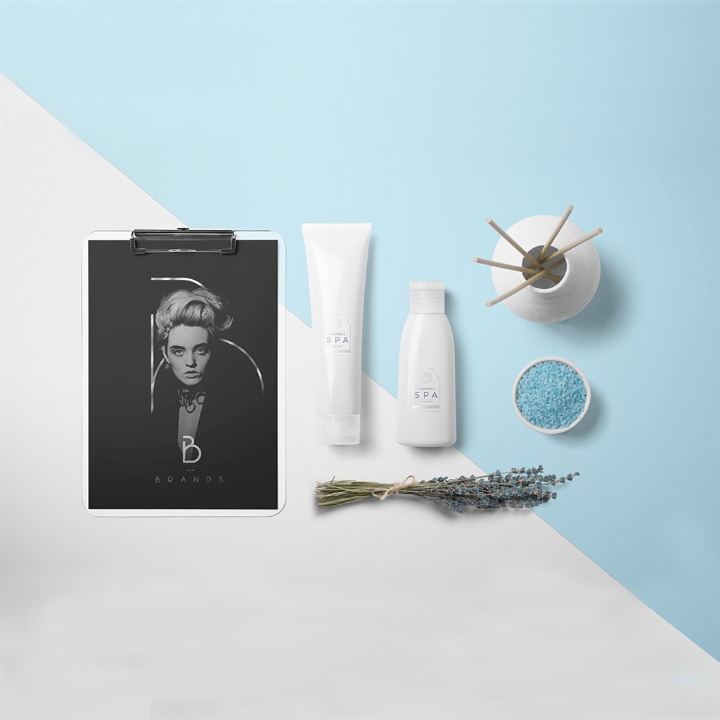 高档酒店品牌洗面奶香薰vi样机模板