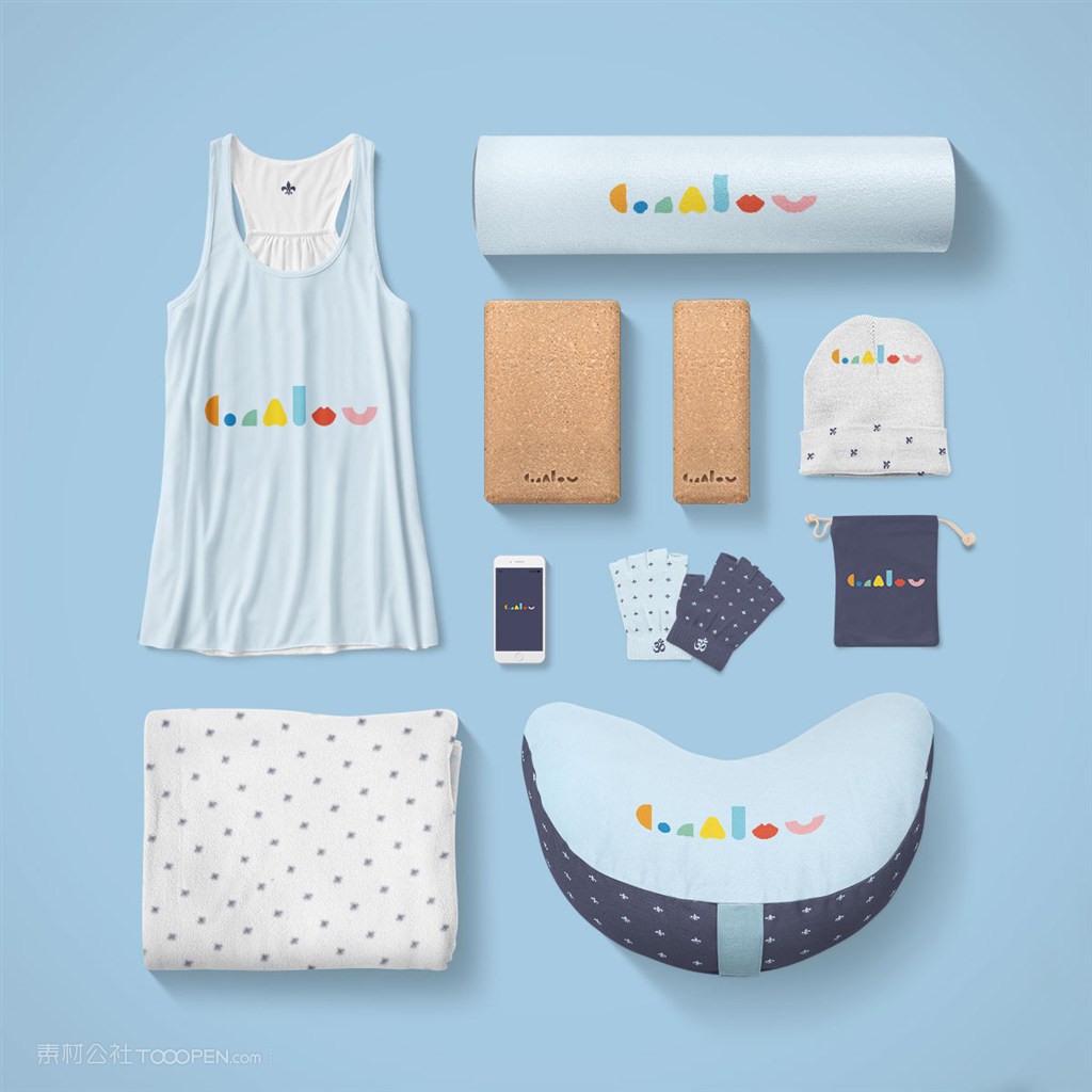 婴幼儿品牌vi样机贴图素材