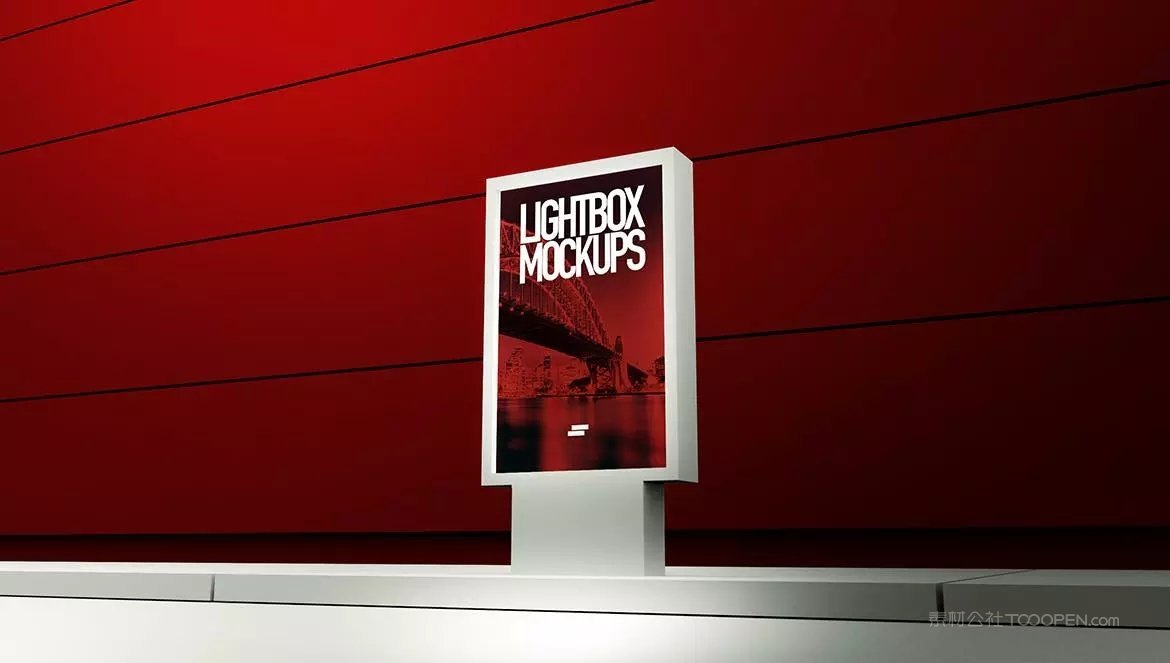 机场灯箱海报样机