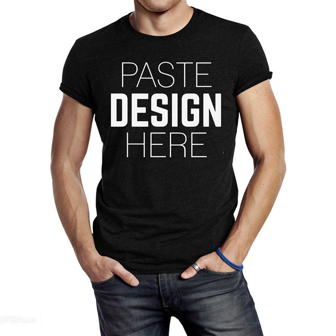 男士工作广告短袖T恤女士文化衫贴图样机设计模板效果VI素材PSD分层