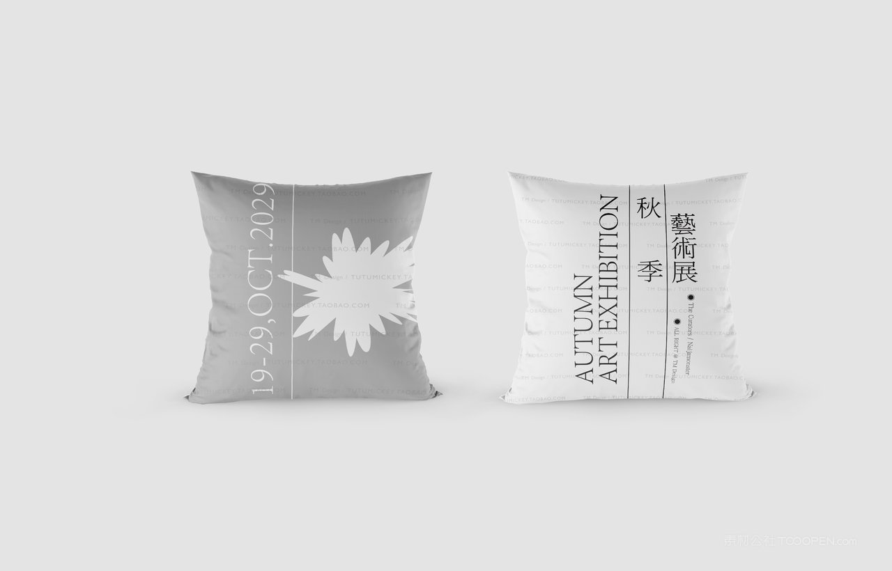 19 抱枕秋季艺术展文创艺术品牌vi样机
