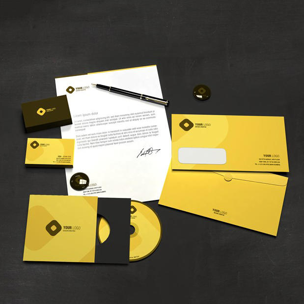 名片光盘信纸信封样机