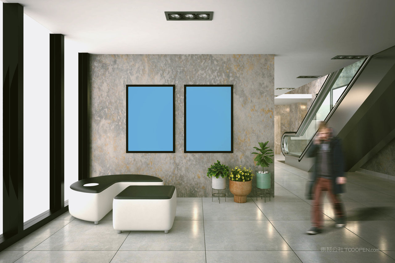 公司大堂海报样机