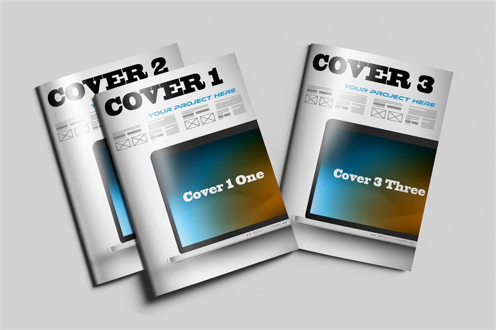 杂志宣传册画册封面封底样机
