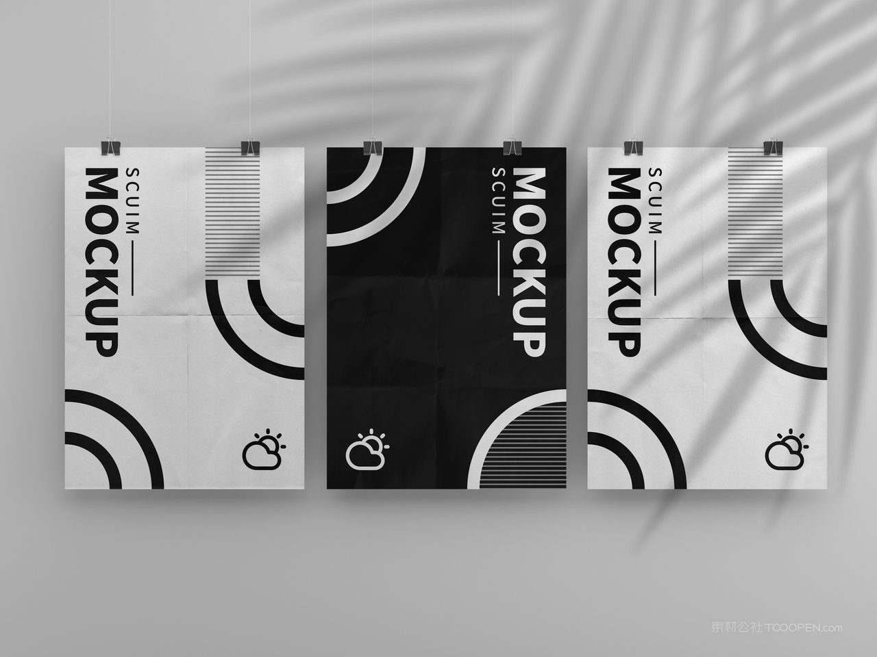 悬挂海报文艺场景样机 (3)