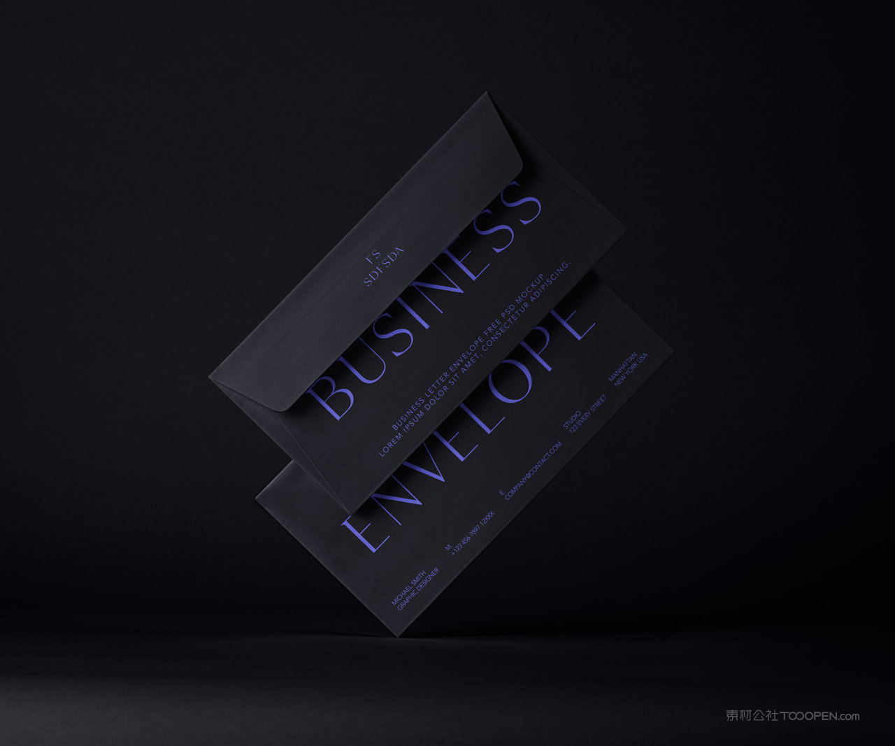 信封样机效果图展示邀请函VIS样机