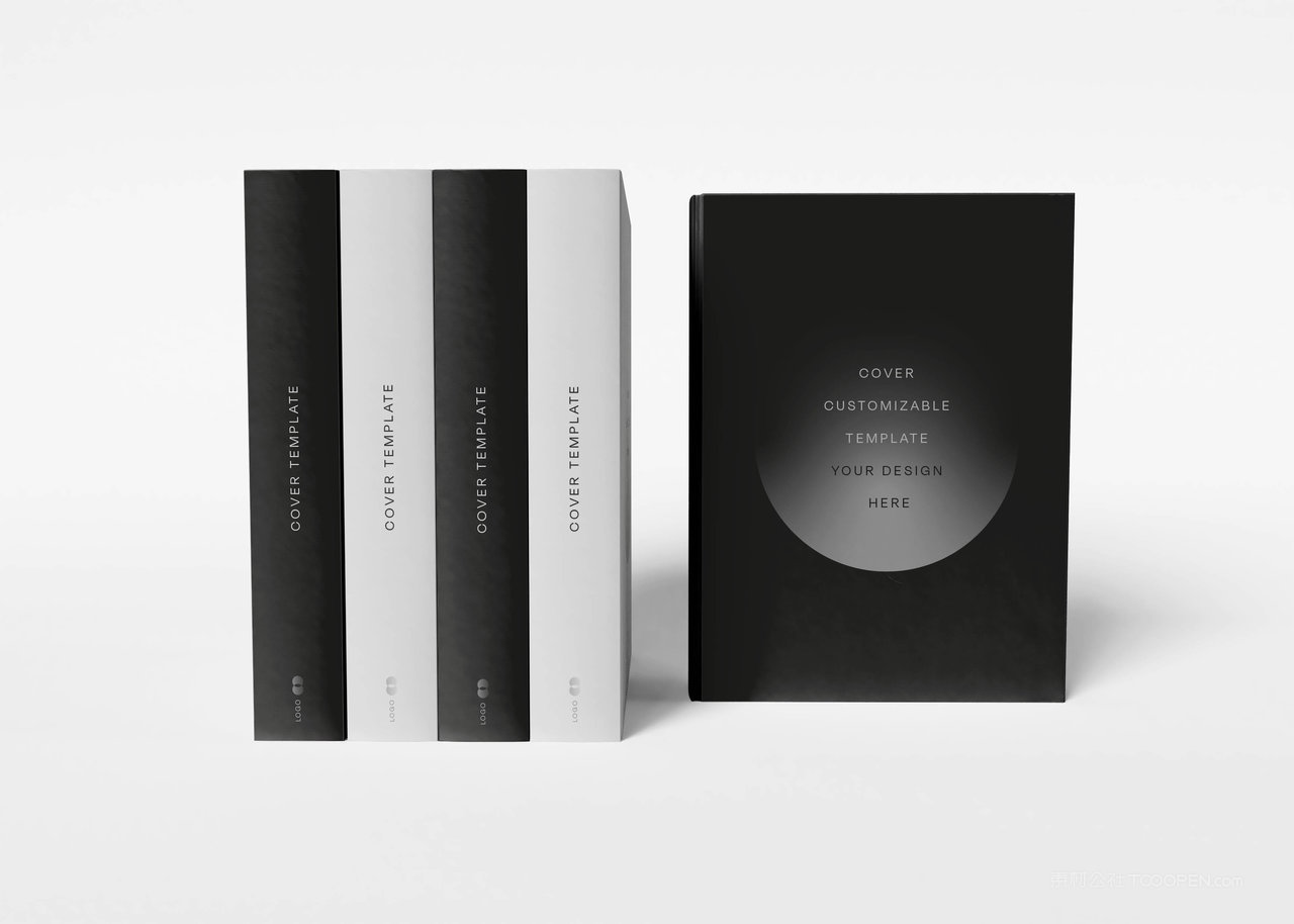 书籍封面和书脊样机