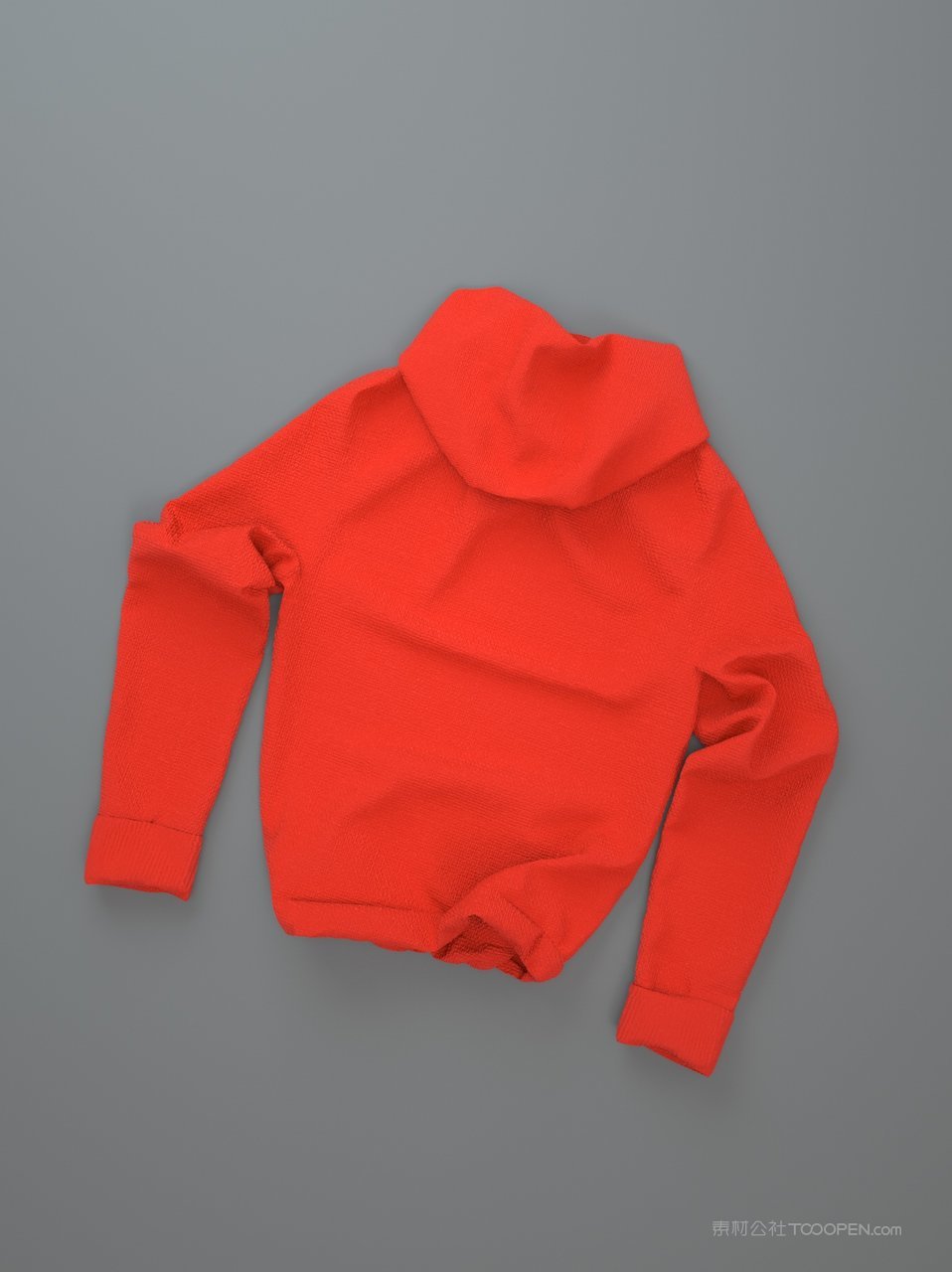 红色卫衣样机素材