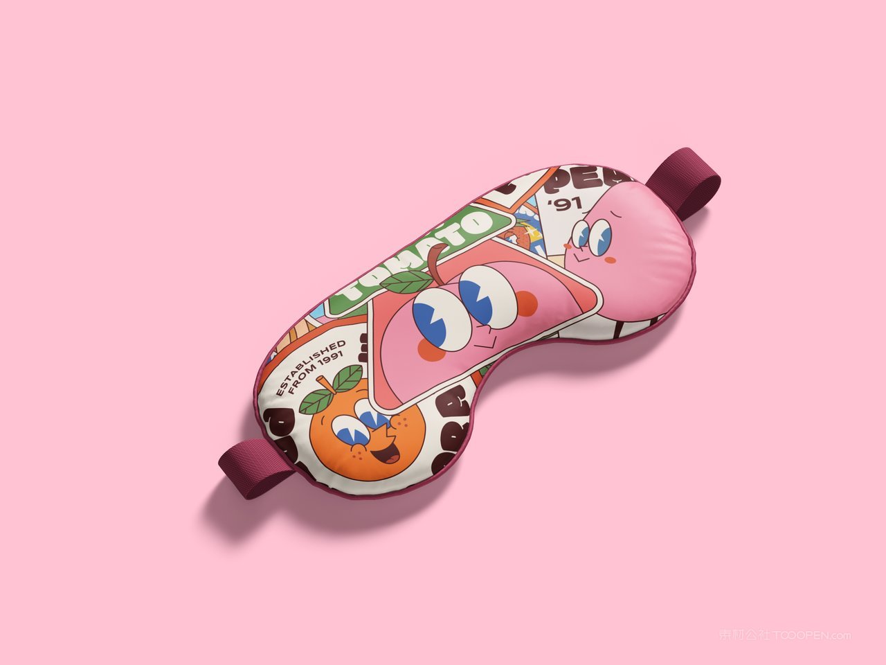 粉色卡通睡眠眼罩样机 (1)