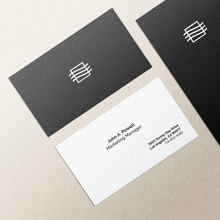 简约黑色名片白色名片logoVI样机