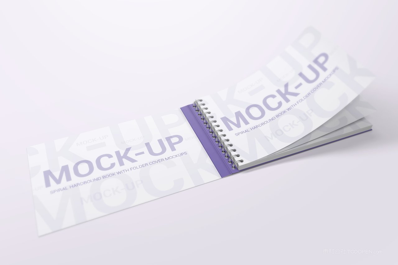 环装画册精美紫色企业形象画册样机 (4)