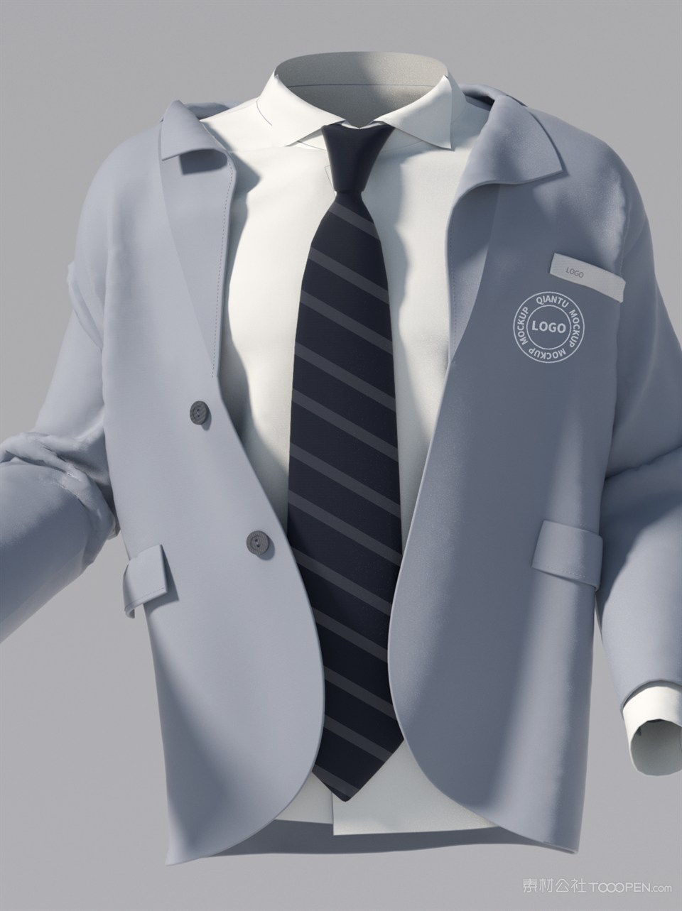 灰色男士西服样机