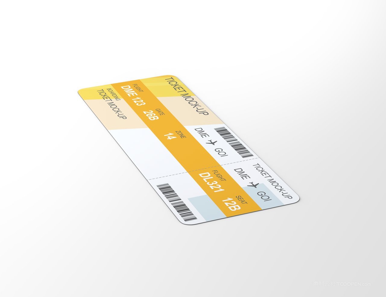 黄色飞机票样机 (5)