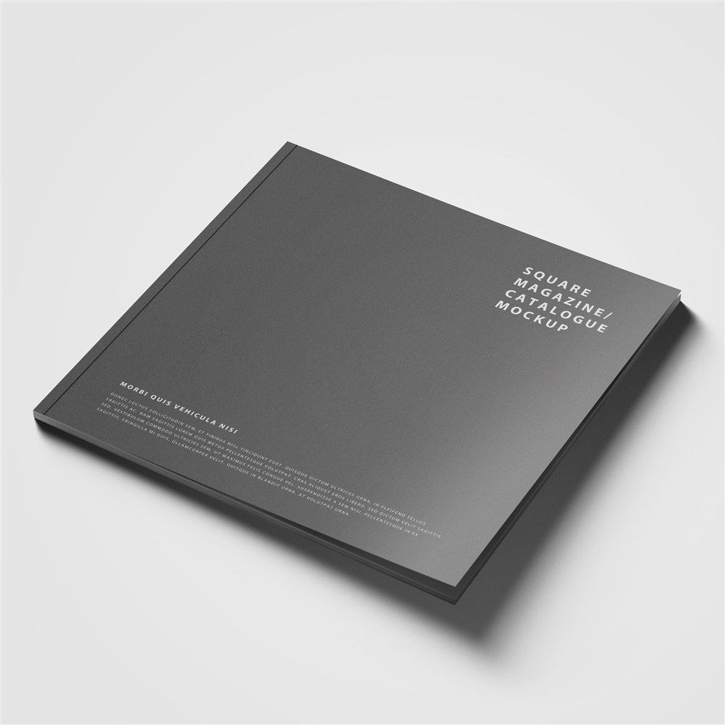 黑色铜版纸画册刊物样机