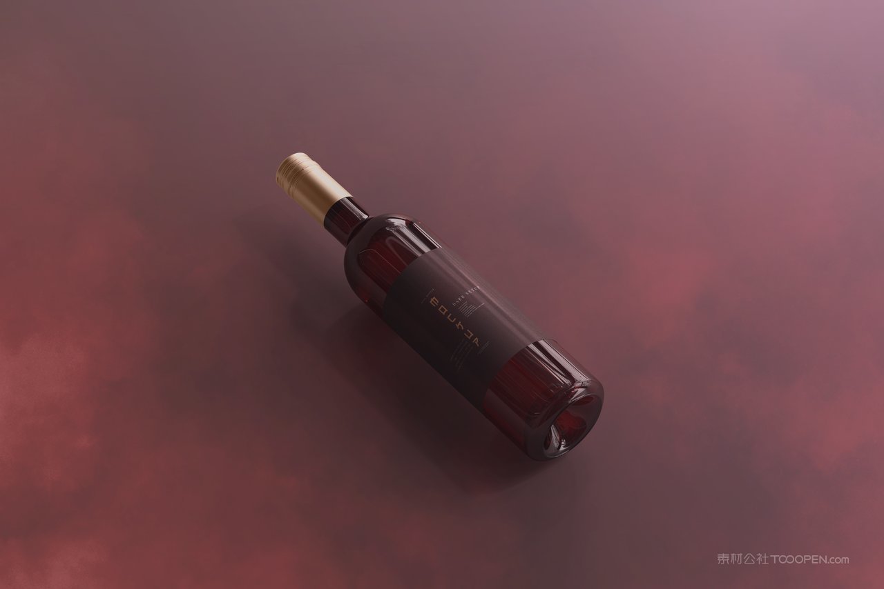 红酒葡萄酒瓶贴外包装效果图vi展示样机 (3)