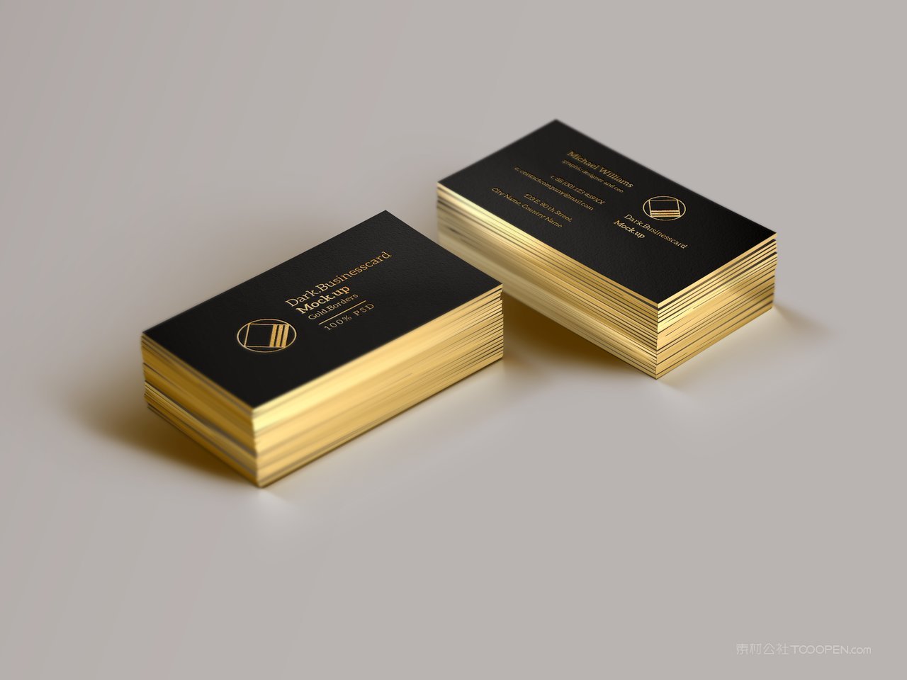 高档商务黑名片贴图简约背景样机 (7)