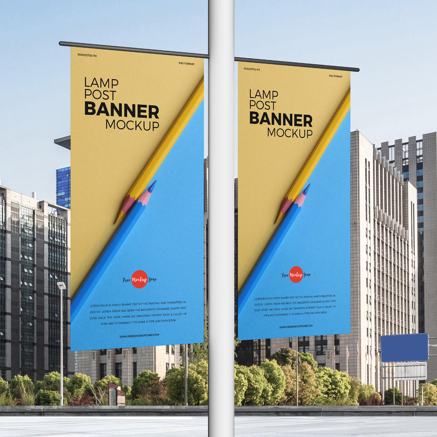 灯柱横幅样机