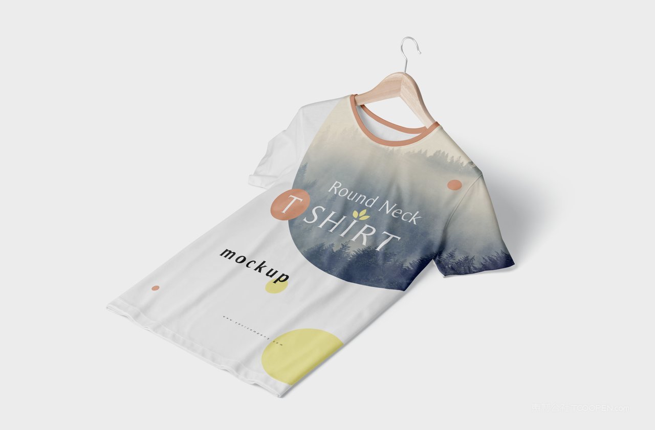 清新文创企业定制a工服t恤团建统一服饰vi形象样机 (6)