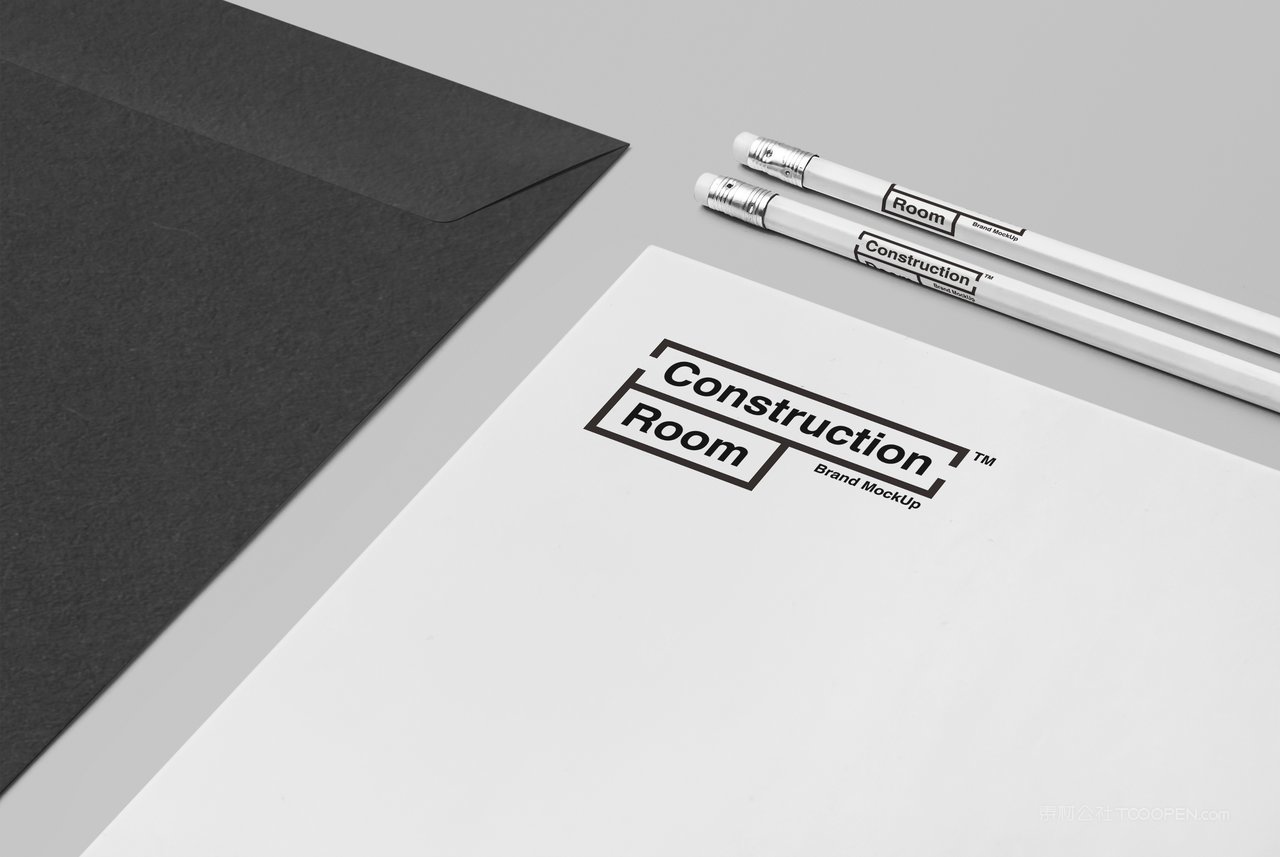 黑白简洁商务品牌vi样机 (5)