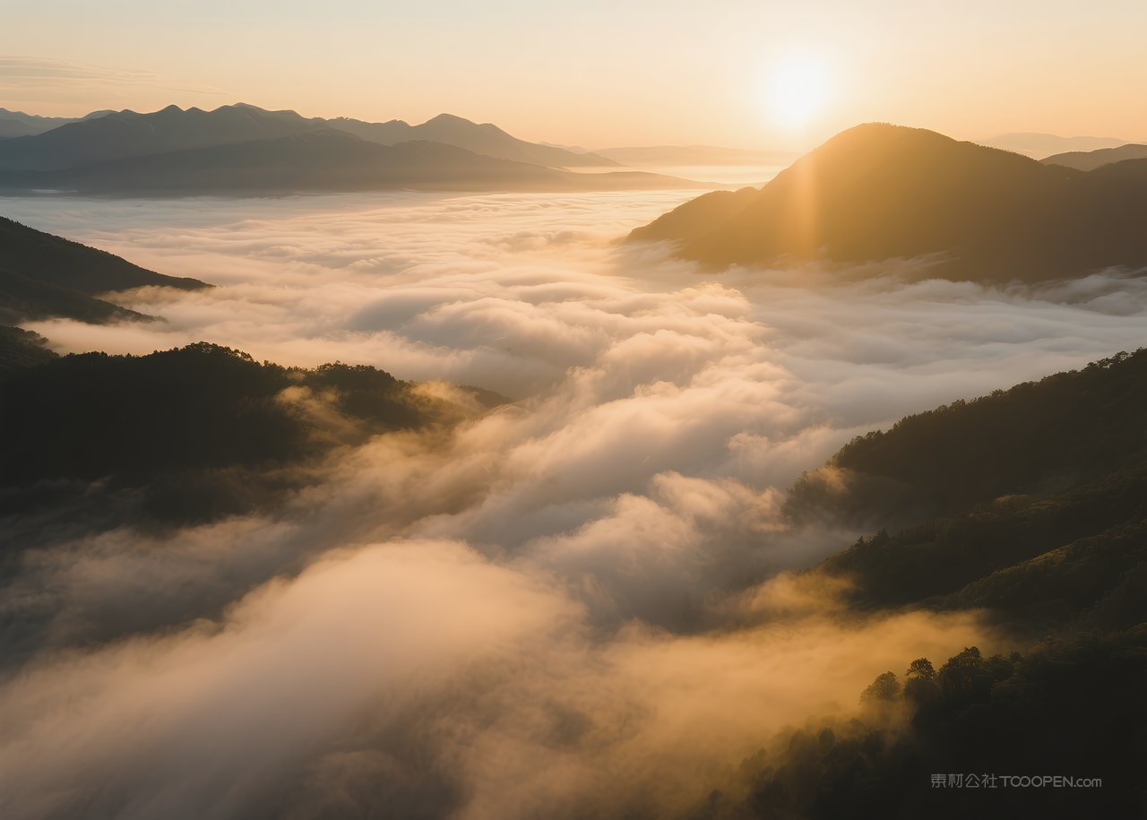 自然落日景观风景天空唯美云层日落云彩