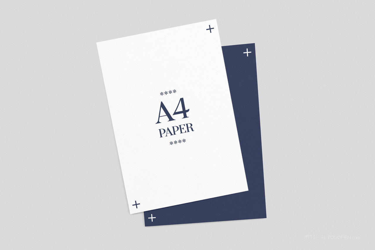 简约风格VI应用A4单页样机