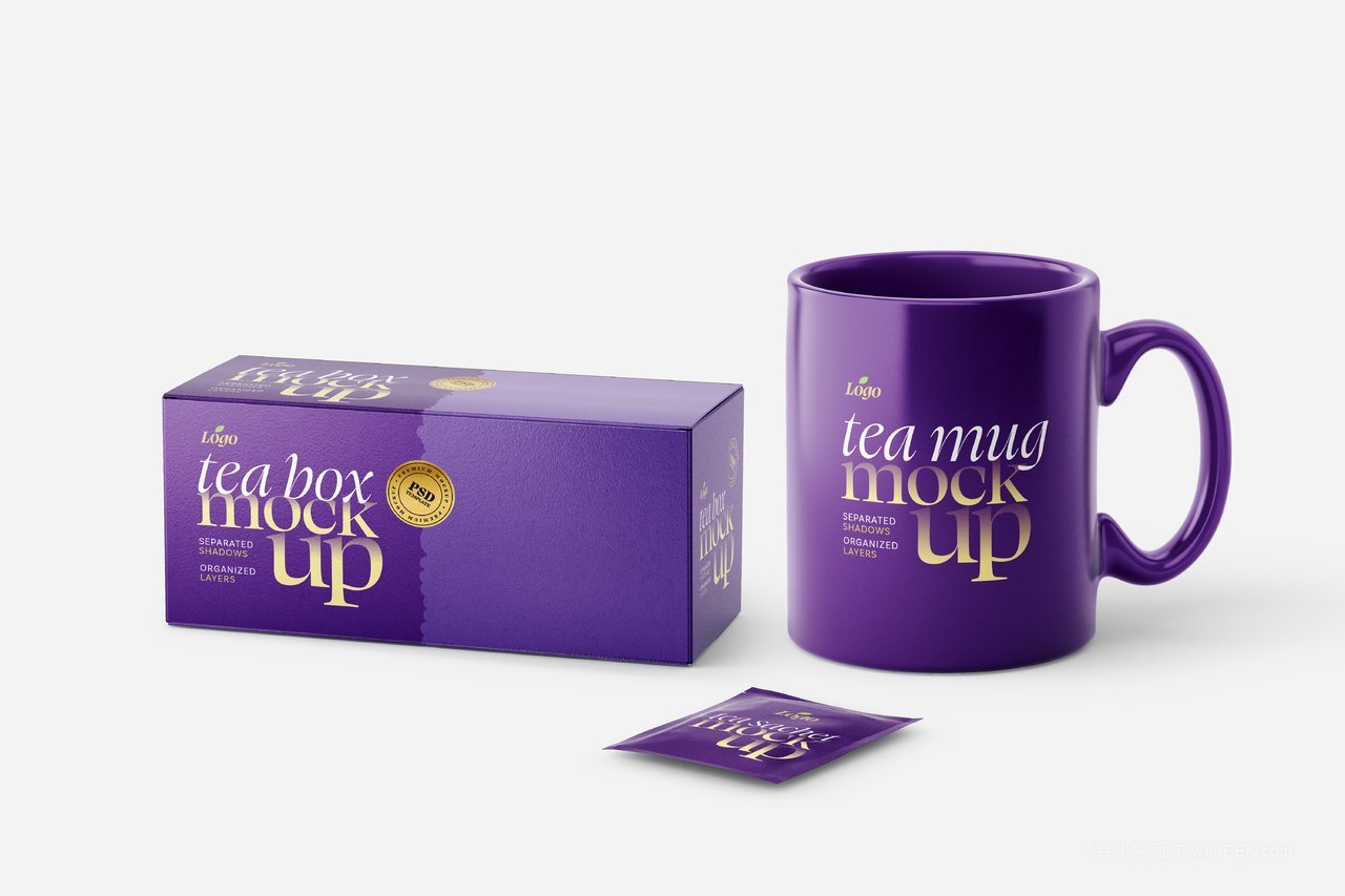 简易便携茶包创意茶叶包装ps样机合集 (1)