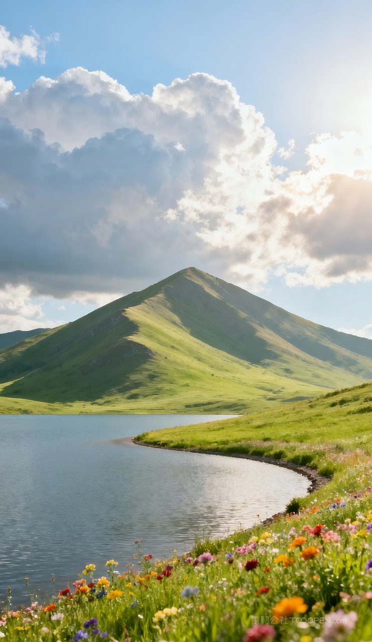 意境天空湖泊蓝天山水山峰青山唯美