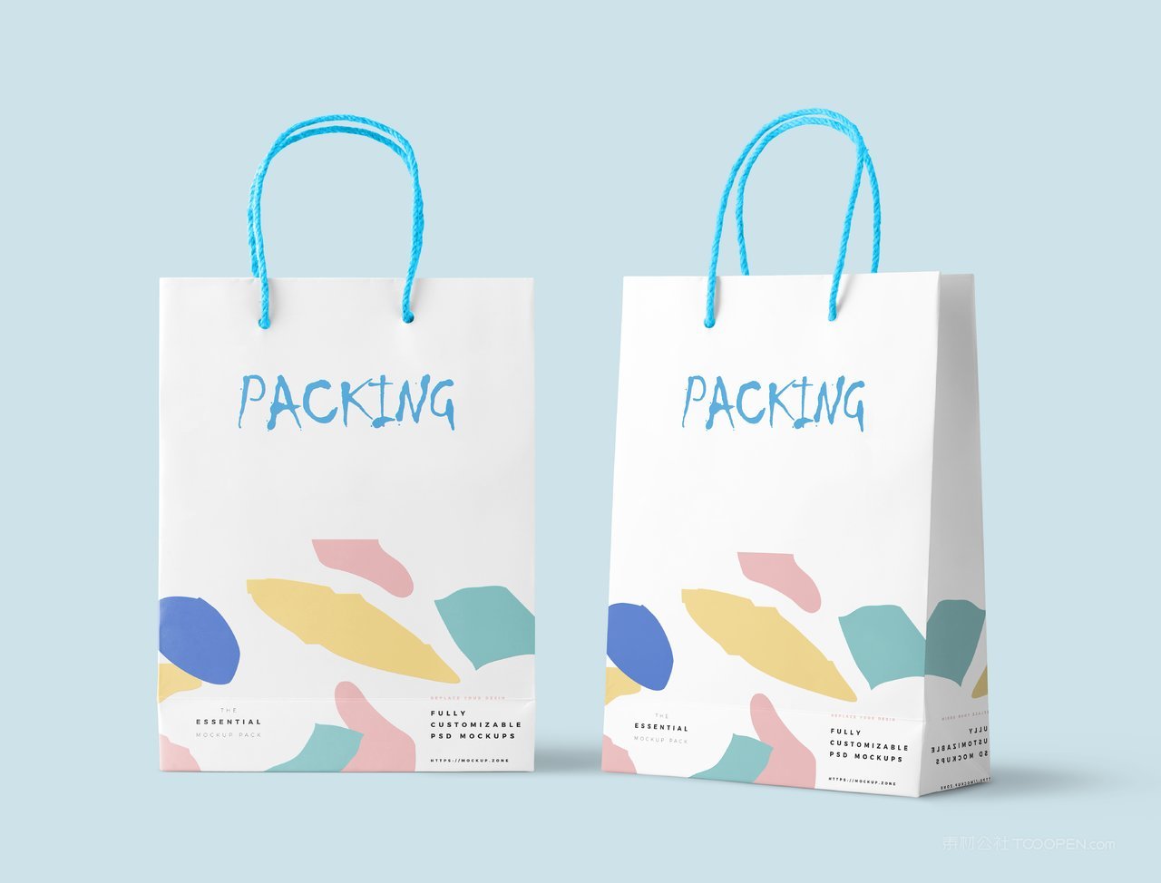 时尚产品纸盒包装礼品袋纸样机