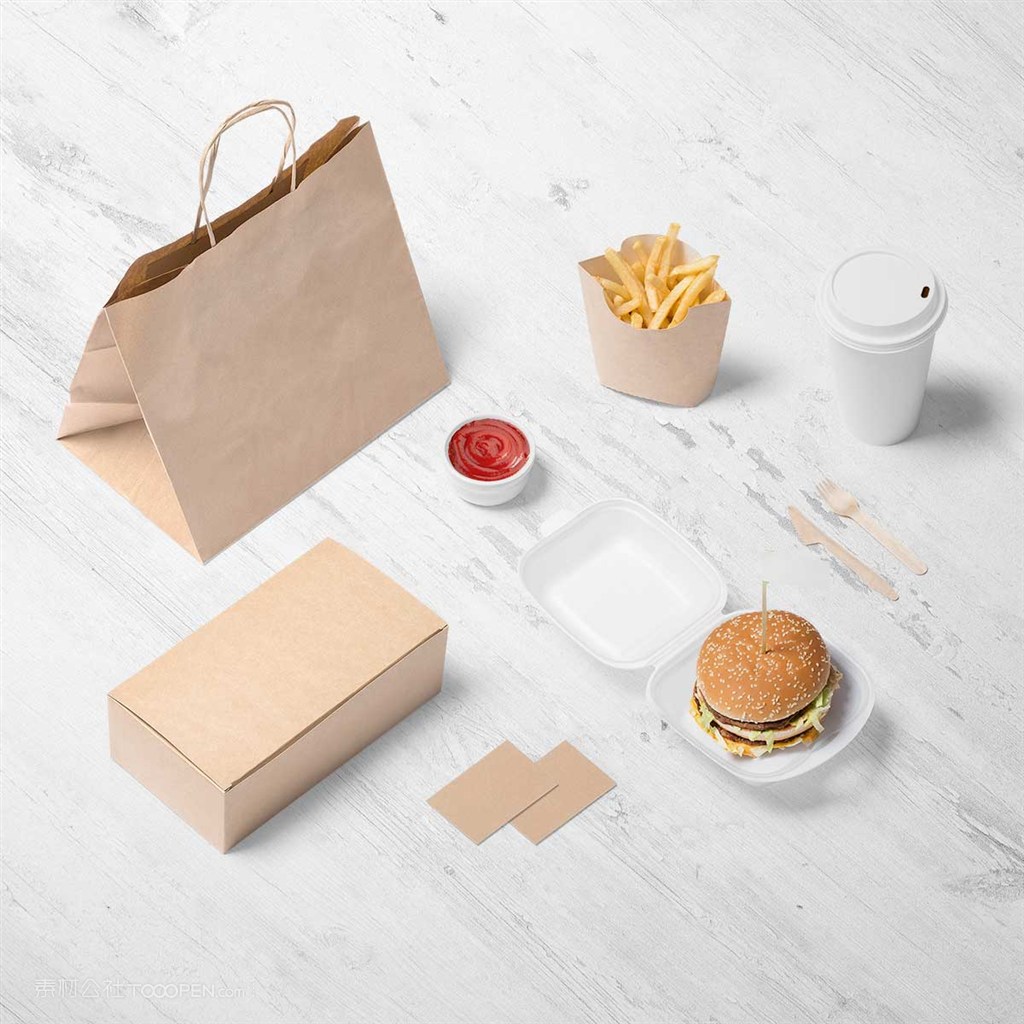 西餐厅快餐店样机模板素材