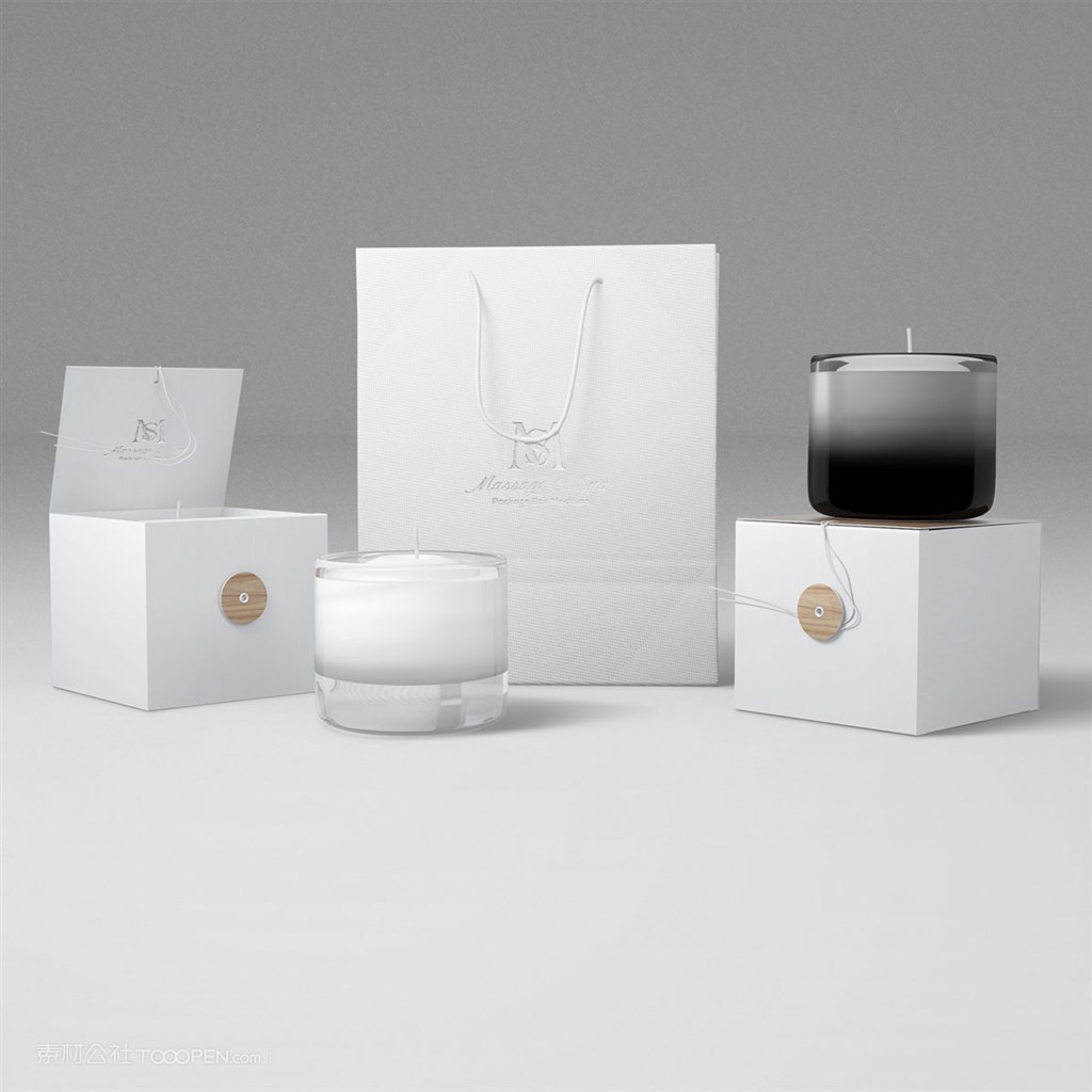 蜡烛品牌vi样机模板