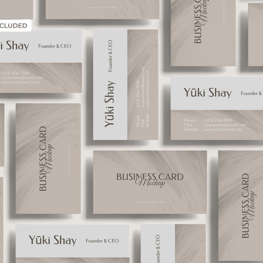 高级灰名片样机