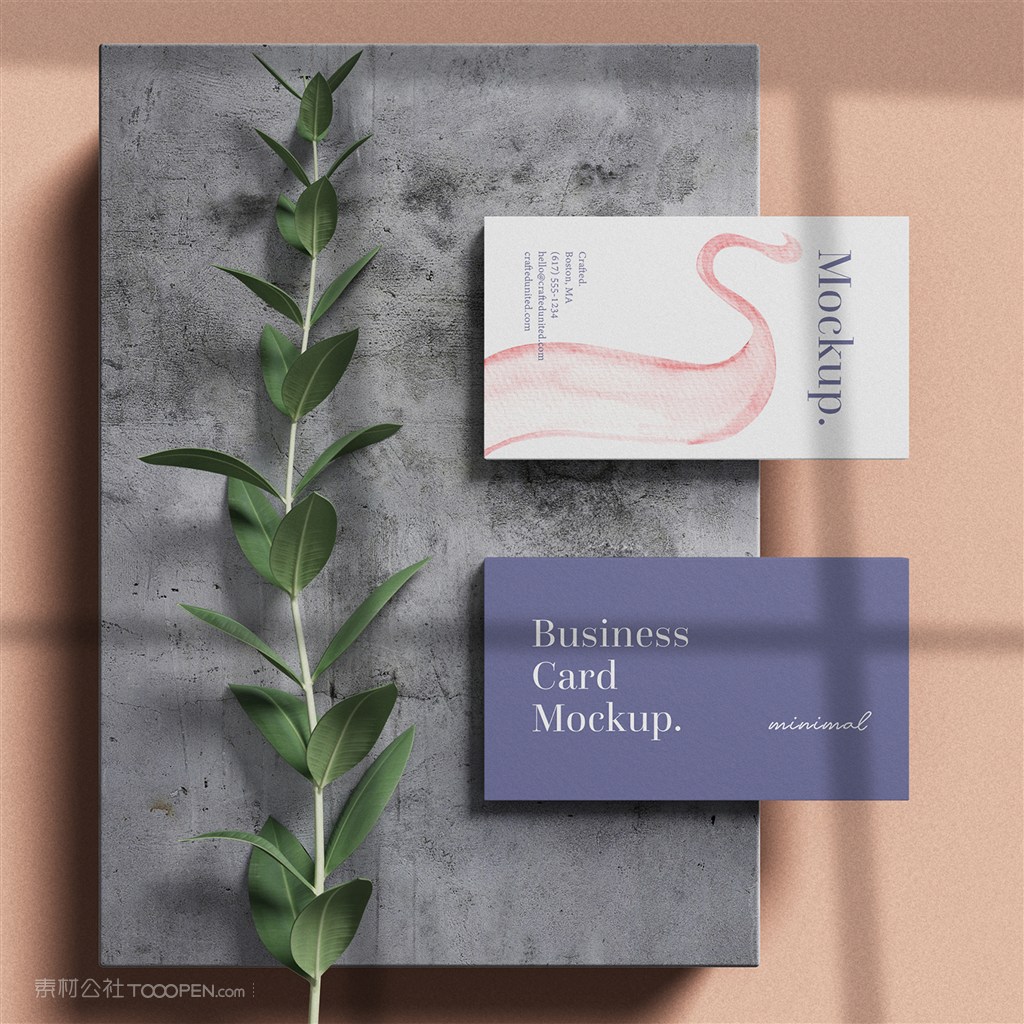 光影效果很好的名片贴图样机
