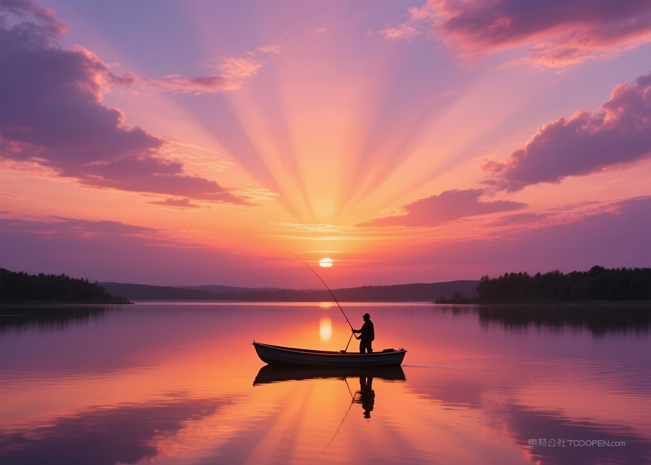 日落云层唯美自然云彩风景景观落日天空