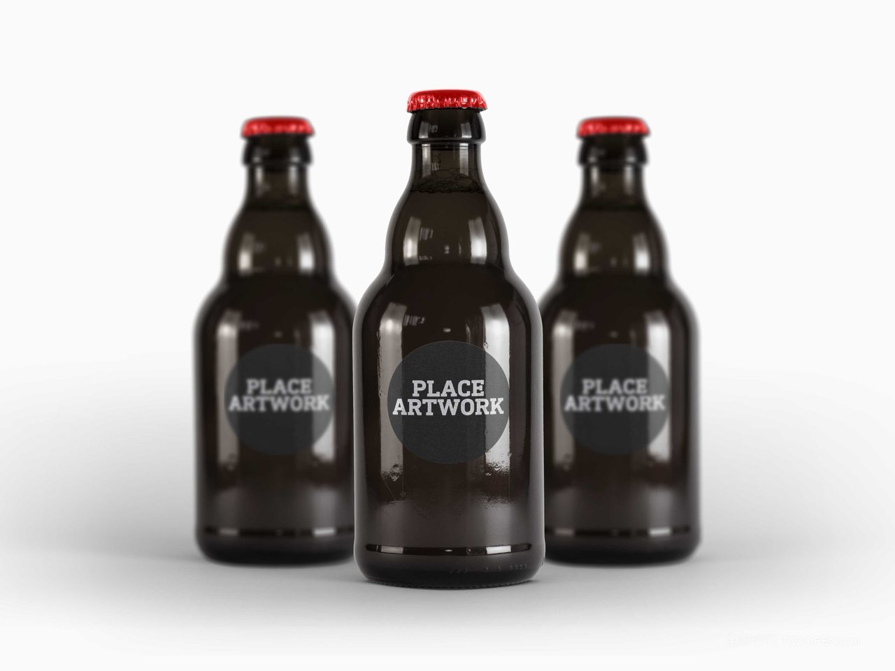 黑色啤酒瓶样机