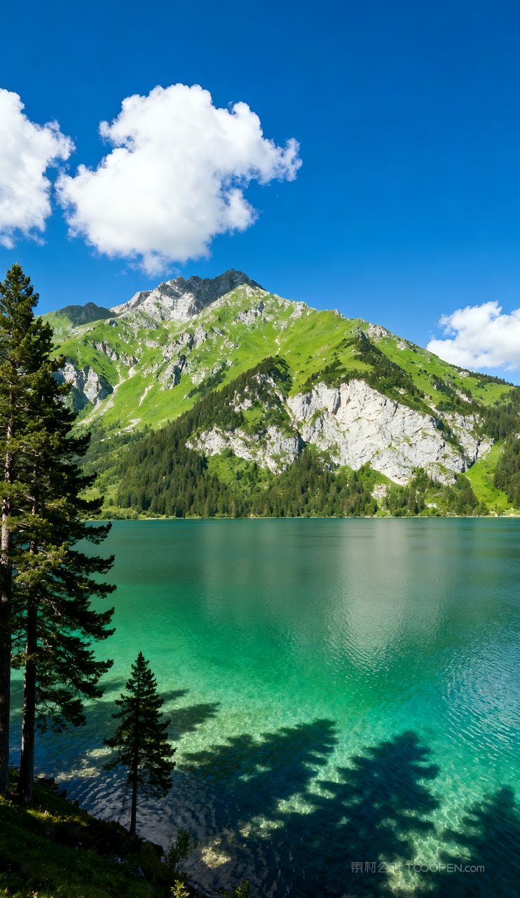 山峰山水青山湖泊唯美意境天空蓝天