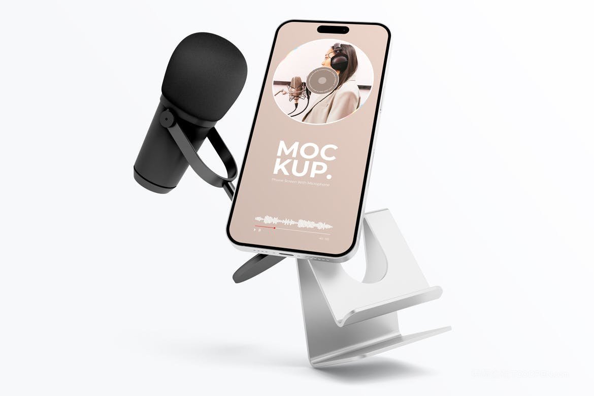带麦克风的手机样机