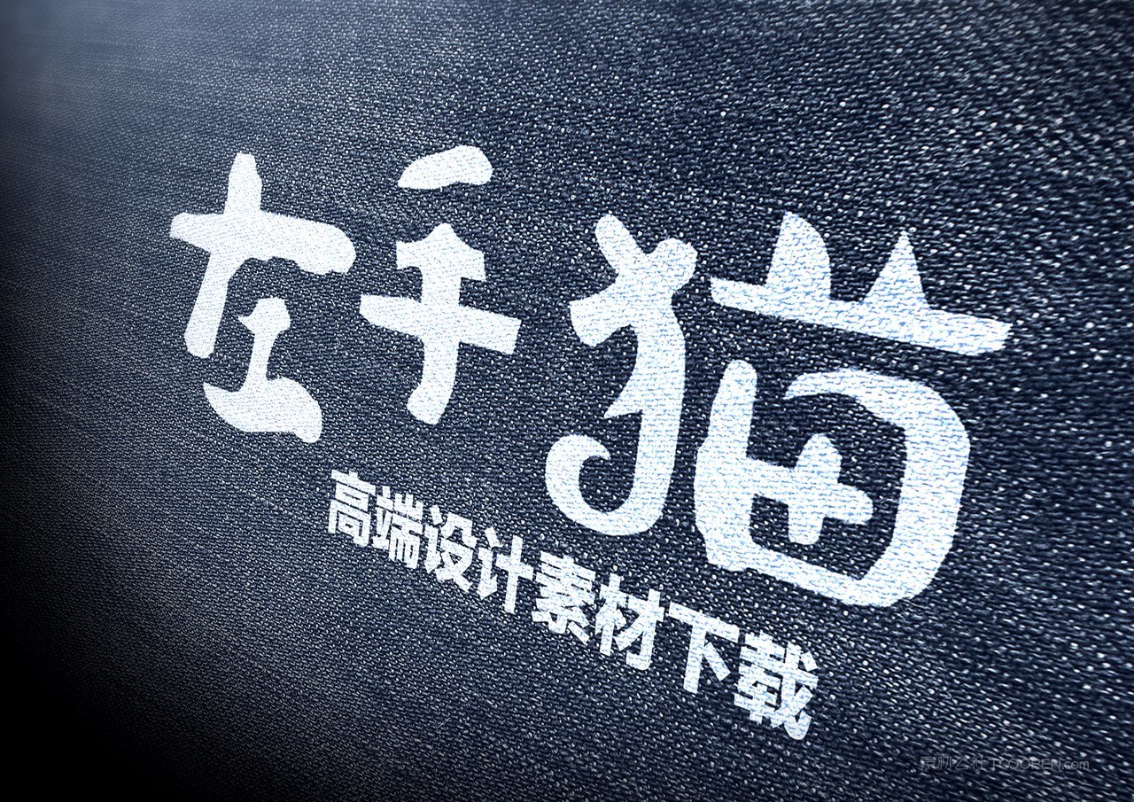 布料材质企业通用logo标志样机 (9)