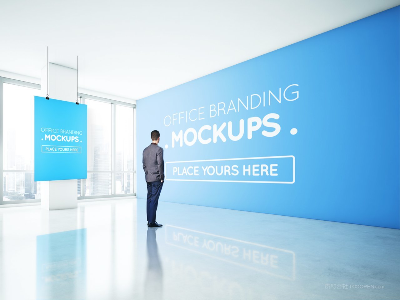 办公室广告牌样机
