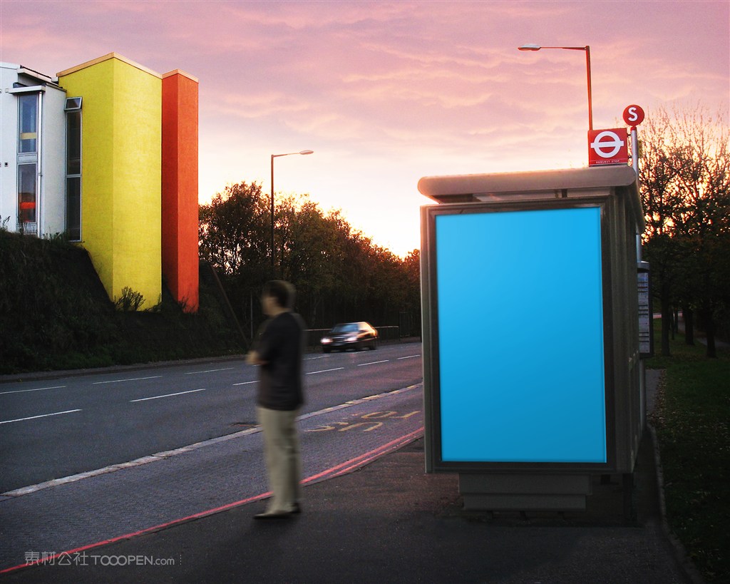 户外大型广告广场广告广告场景广告牌广告位贴图样机设计模板效果VI素材PSD分层