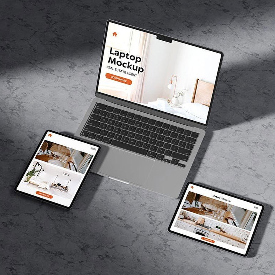 笔记本电脑和平板样机