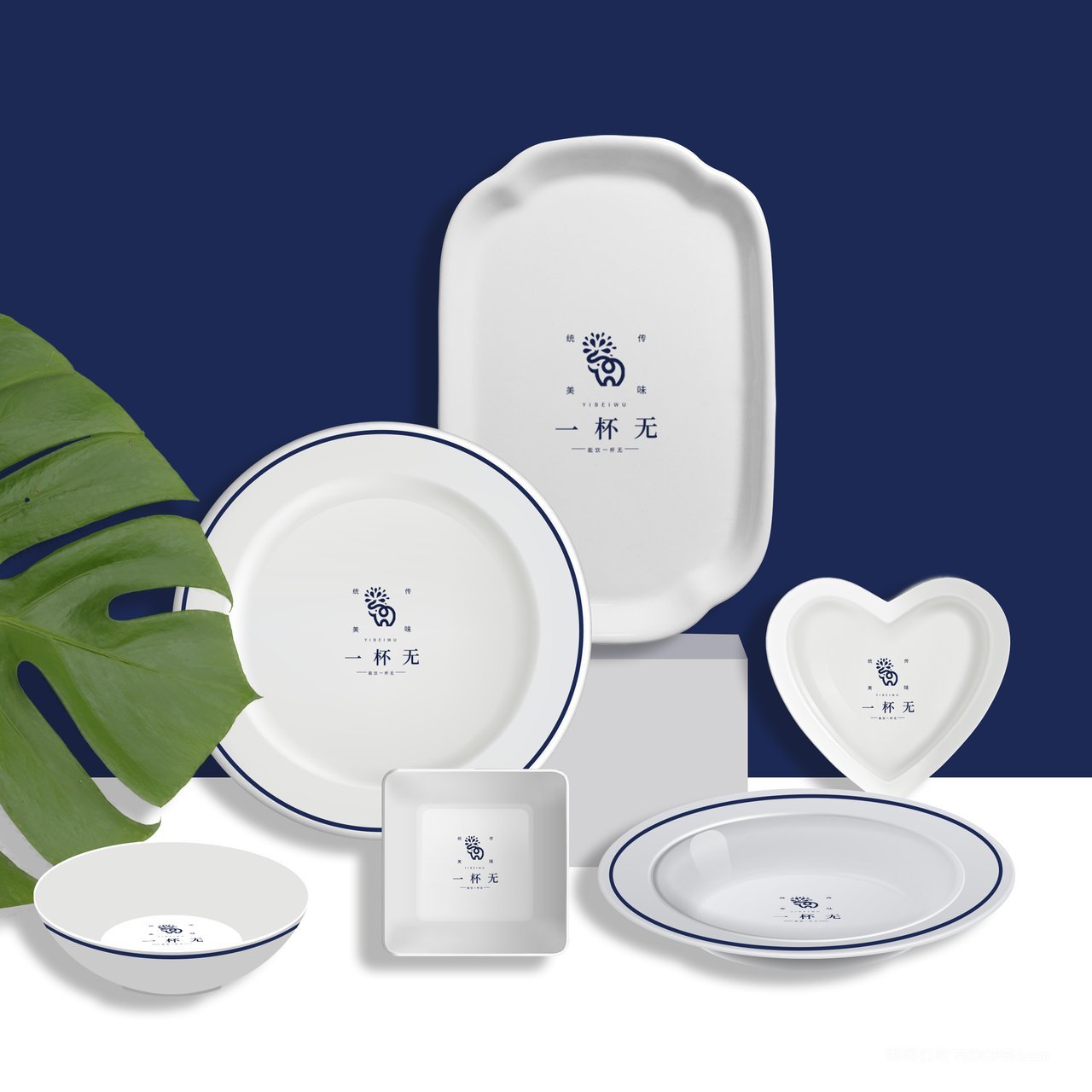 日系餐具品牌餐厅餐饮贴图样机 (22)