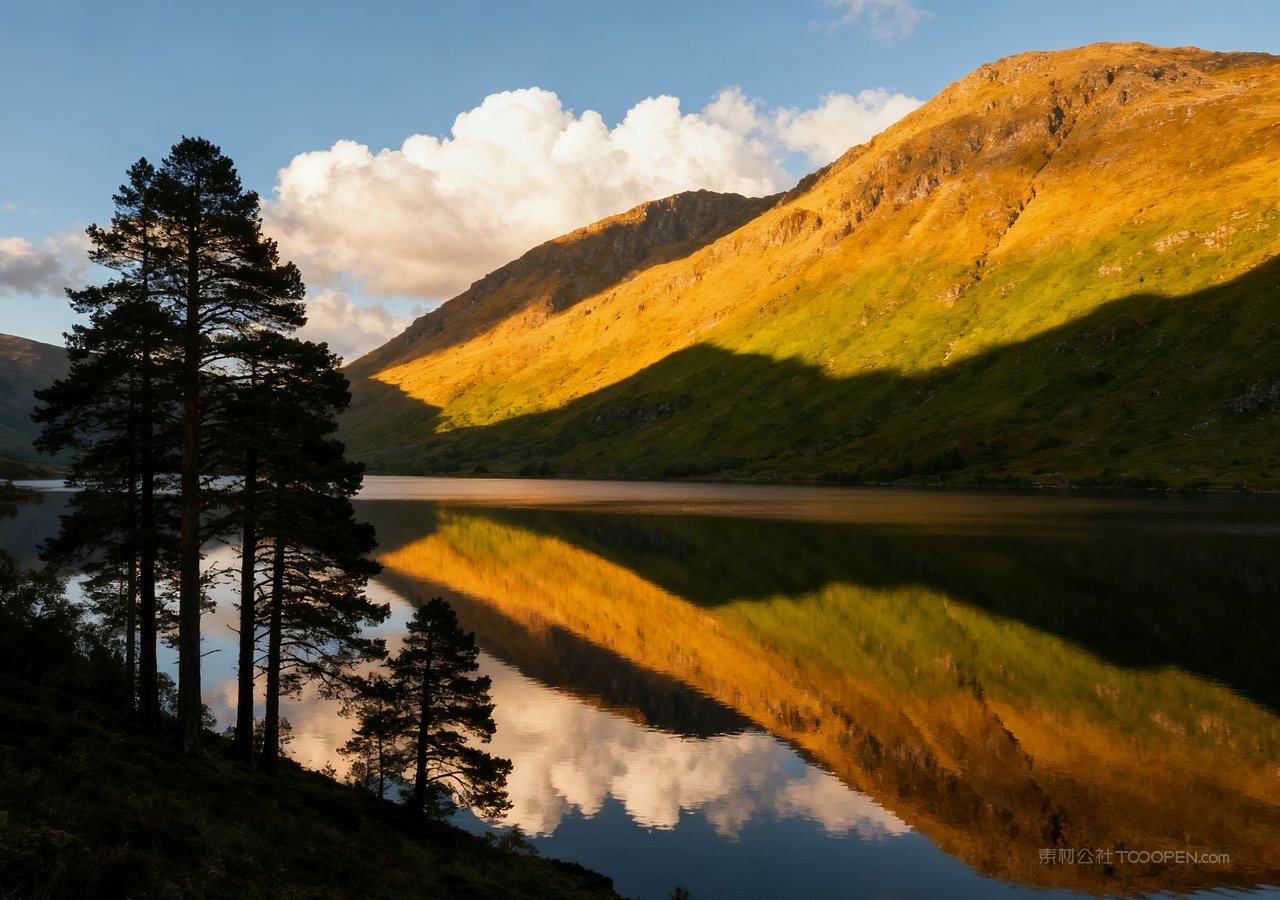 湖泊山水山峰天空群山风景唯美